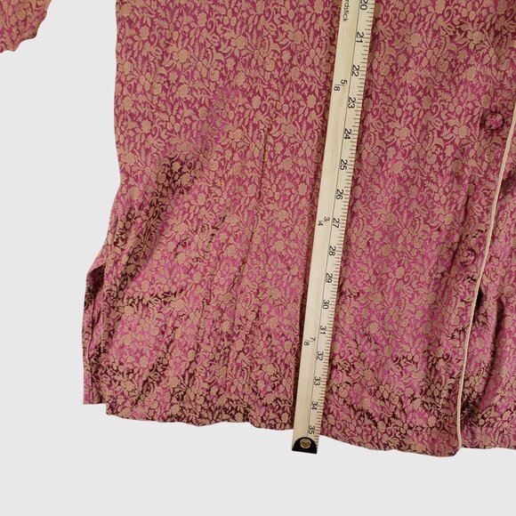 Vintage Lane Bryant Intimates Floral Jacquard Pajama Top 18/20 Plus Size Button - Picture 4 of 7